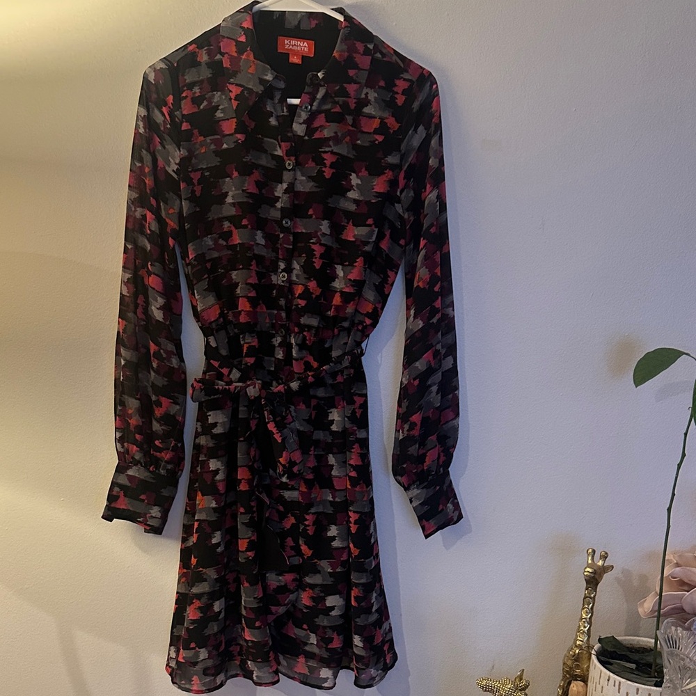 Kirna Zabete Multicolor Long Sleeve Dress - Preloved